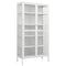 Lady Jillian -  Display Cabinet White 90x40x180 cm Steel and Tempered Glass